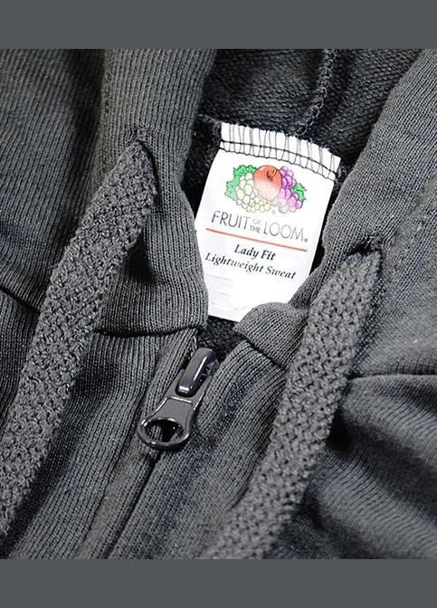 Толстовка жіноча Lightweight hooded sweat jacket lady-fit Світлий графіт (0621500GLXS) Fruit of the Loom (315938198)