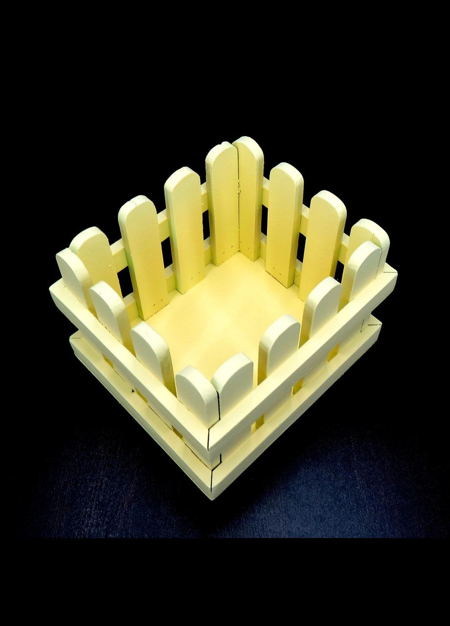 Кашпо из дерева Василёк 18х20 лимонад (КАШ-18200251) No Brand (328450309)