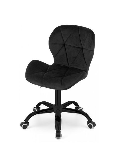 Кресло на колесах велюр черное (черное основание) Bonro B-531 (349820230)