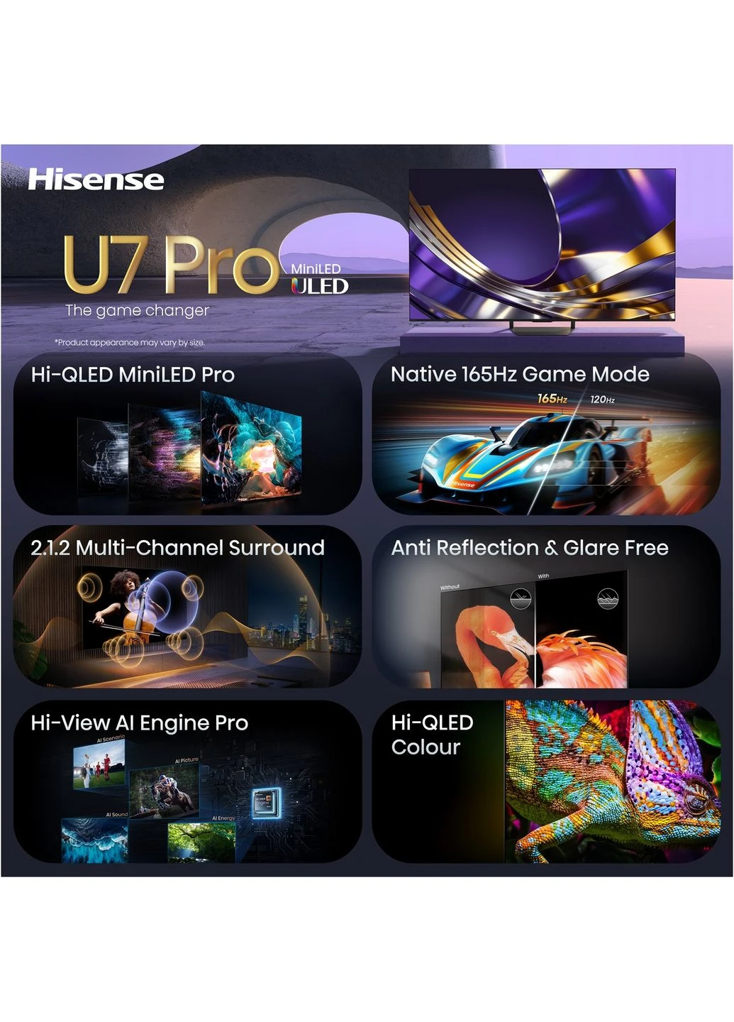 LED-телевизор 65U7S PRO (7263494) Hisense (402390742)