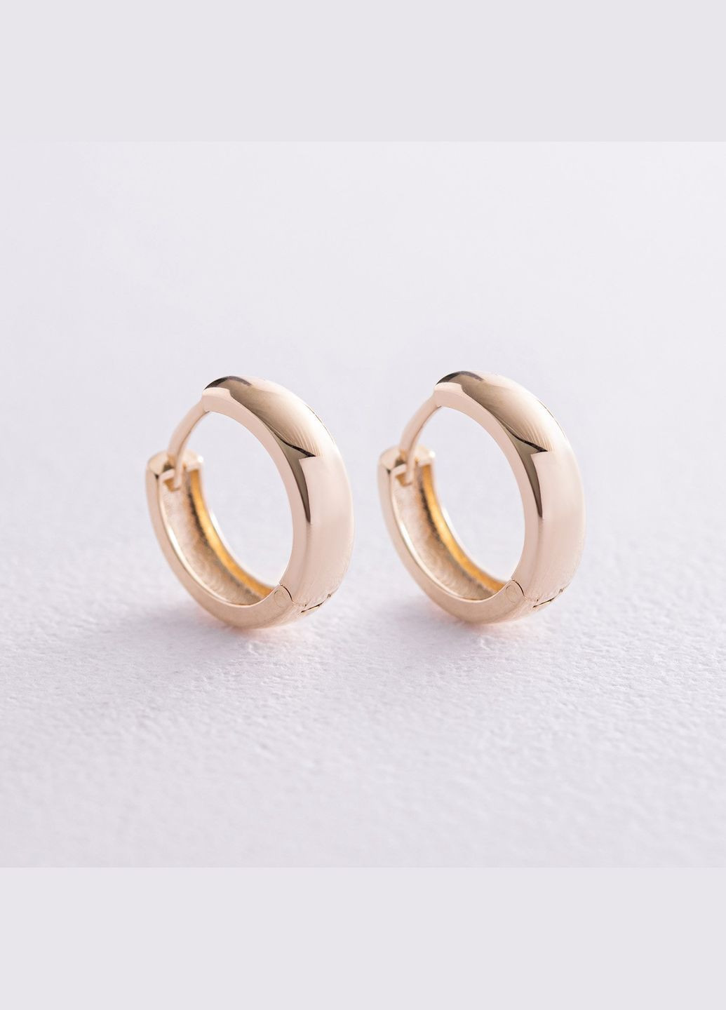 Сережки - кільця в жовтому золоті с08189 Oniks (264022617)