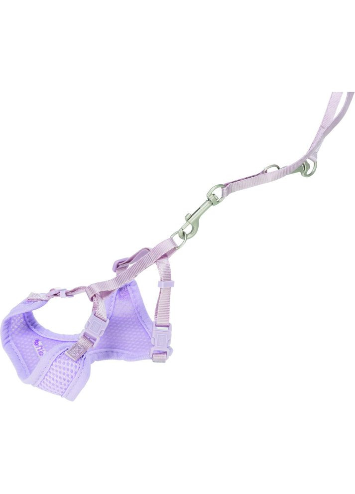 Шлей з повідцем для цуценят S-M 26-34 см х 10 мм 2,00 м, світло-бузковий Trixie (321969704)