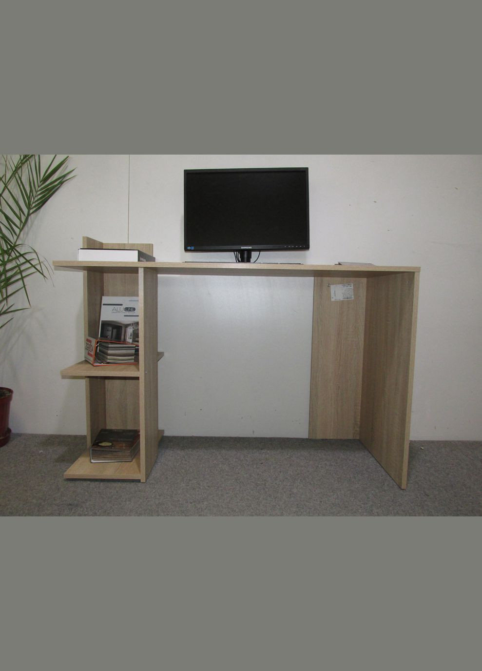 Cтіл комп'ютерний з 2 полицями Джеко 1200/12 Сонома (MZN-031020) М-ЗОН (336186641)