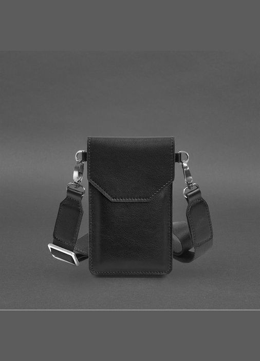 Шкіряна сумка-чохол для телефону чорна (A-028549) BlankNote (327874189)