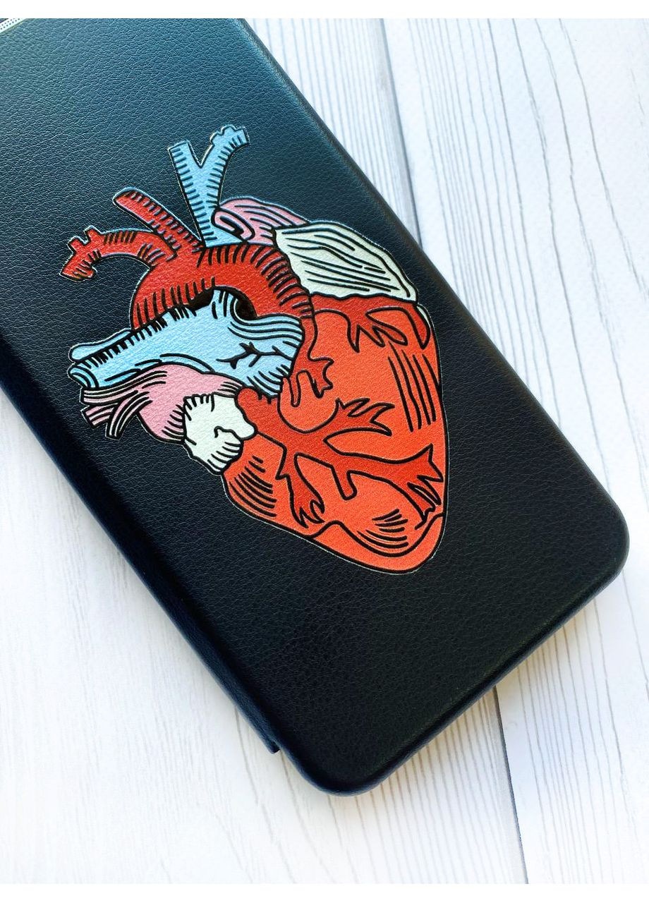 Чохол-книжка з малюнком для Samsung Galaxy A32 5G Чорний:: Серце анатомічне (принт 250) G-Case (359490440)