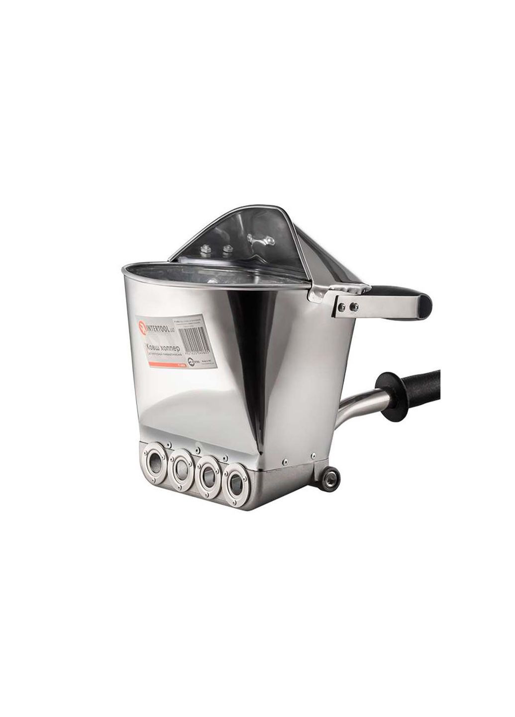 Ківш хоппер штукатурний 3 л пневматичний для стін і стелі зі зручною ручкою Intertool (332203043)