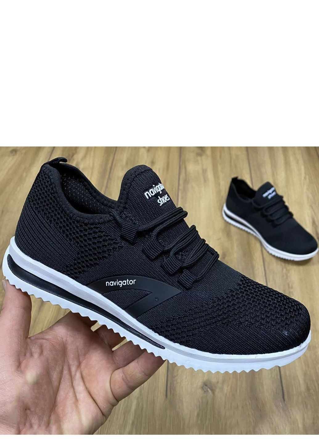Черно-белые всесезон текстильные кроссовки pbp6014-1 Navigator