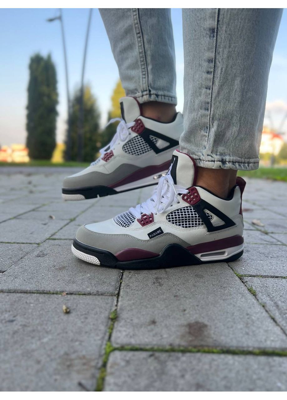 Цветные демисезонные кроссовки мужские nike air jordan retro 4 psg найк аир джордан No Brand