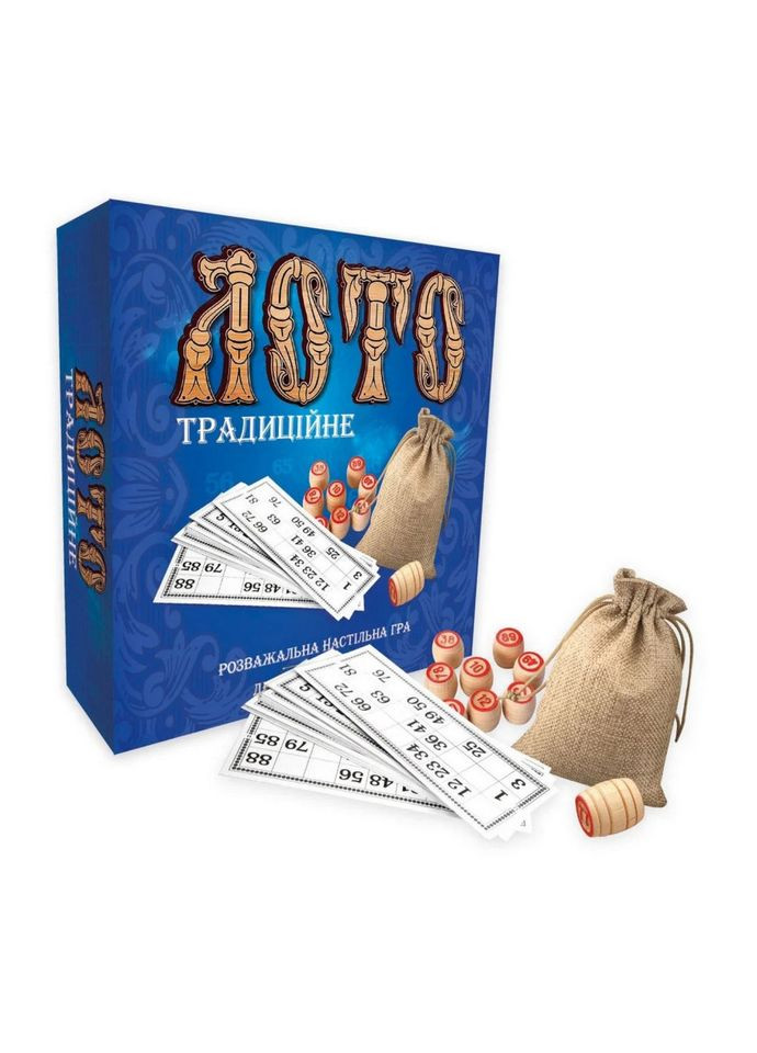 Настільна гра "Лото традиційне" 30315 з дерев'яними барилами Strateg (300636963)