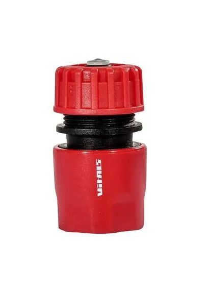 Коннектор 1/2" с аквастопом для шланга 1/2" Vitals (352750741)