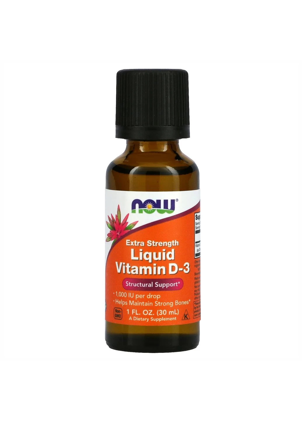 Оригінал! VIT D-3 Liquid - 30ml (1fl oz) Now Foods (400424173)
