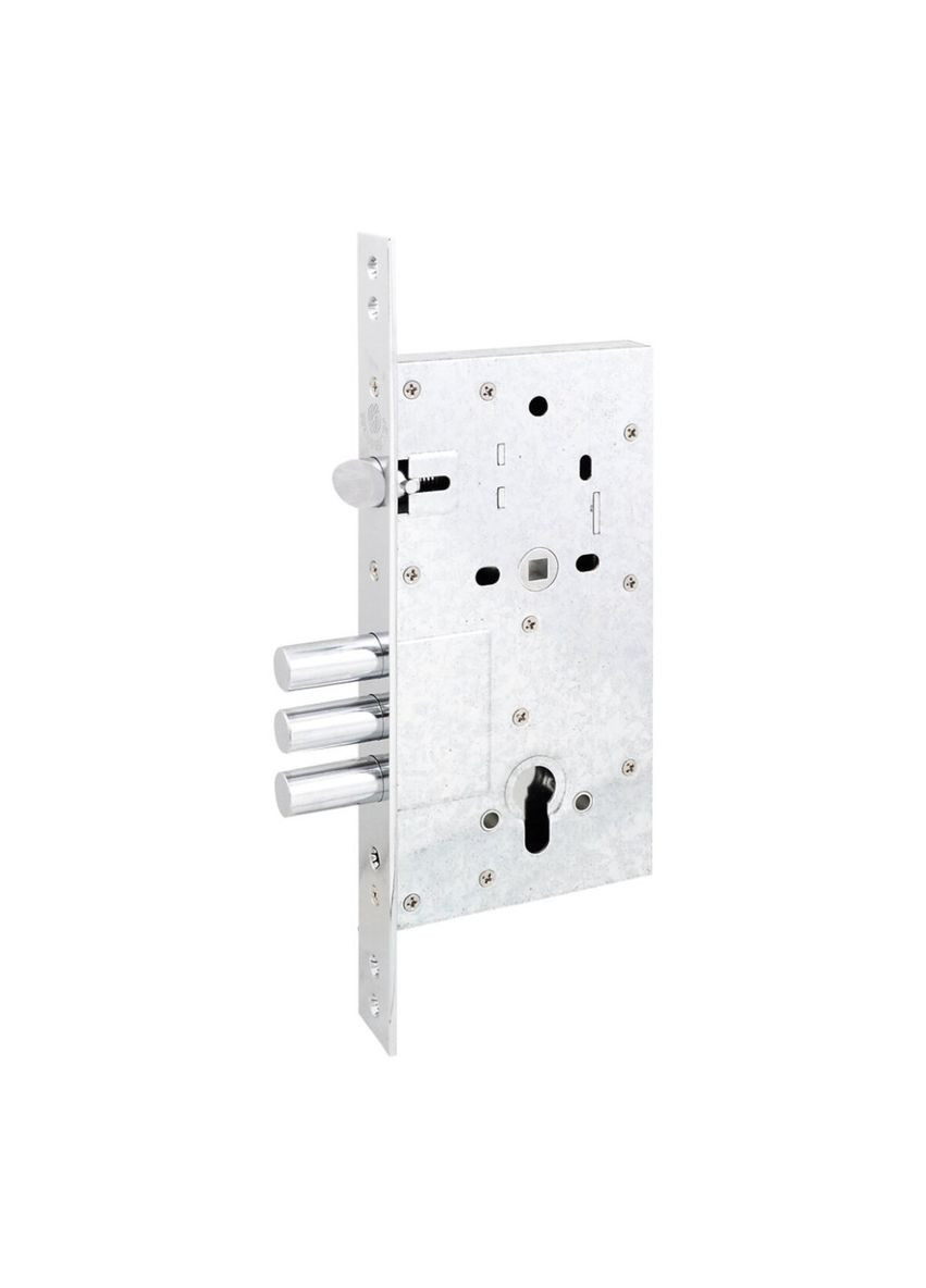 Замок для вхідних дверей 2061UCL6028 3-х ригельний із засувкою, під циліндр, мц 85 мм (без відповідної планки) Securemme (322520612)