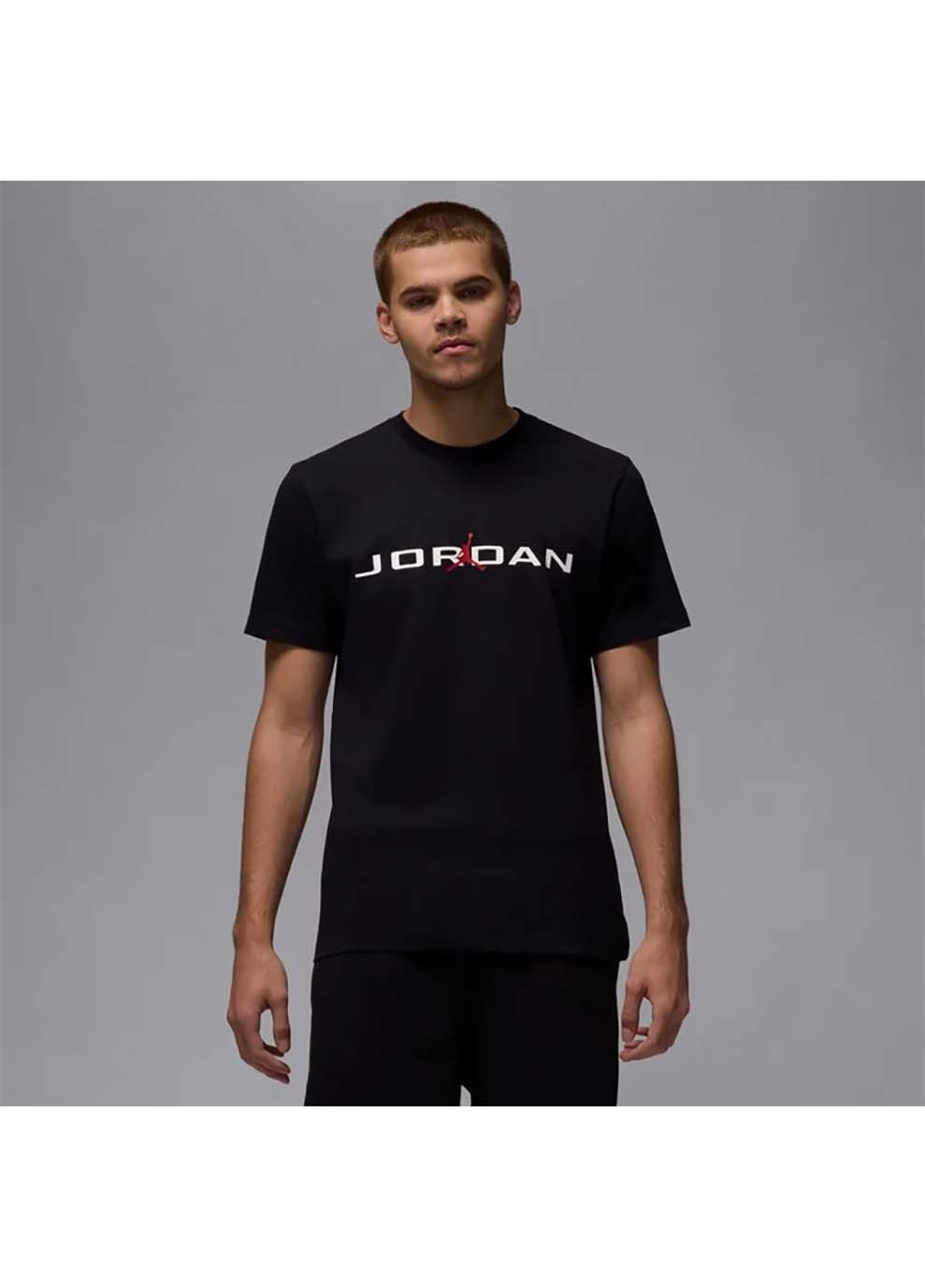 Черная мужская футболка jordanjd air ss crew черный Jordan