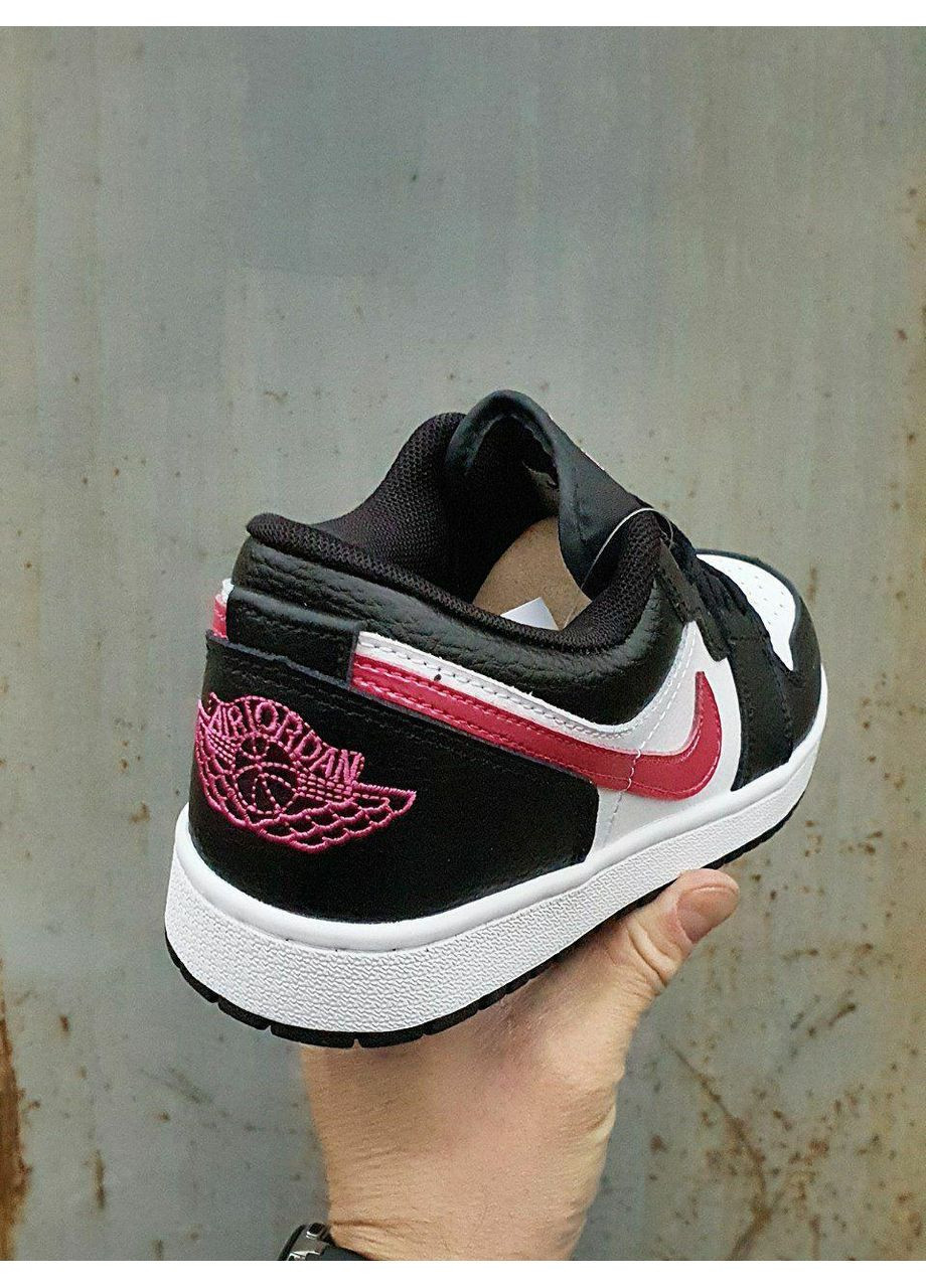 КРОСІВКИ ЖІНОЧІ NIKE AIR JORDAN 1 LOW BLACK WHITE PINK НАЙК АІР ДЖОРДАН No Brand рожеві демісезони (367168280)