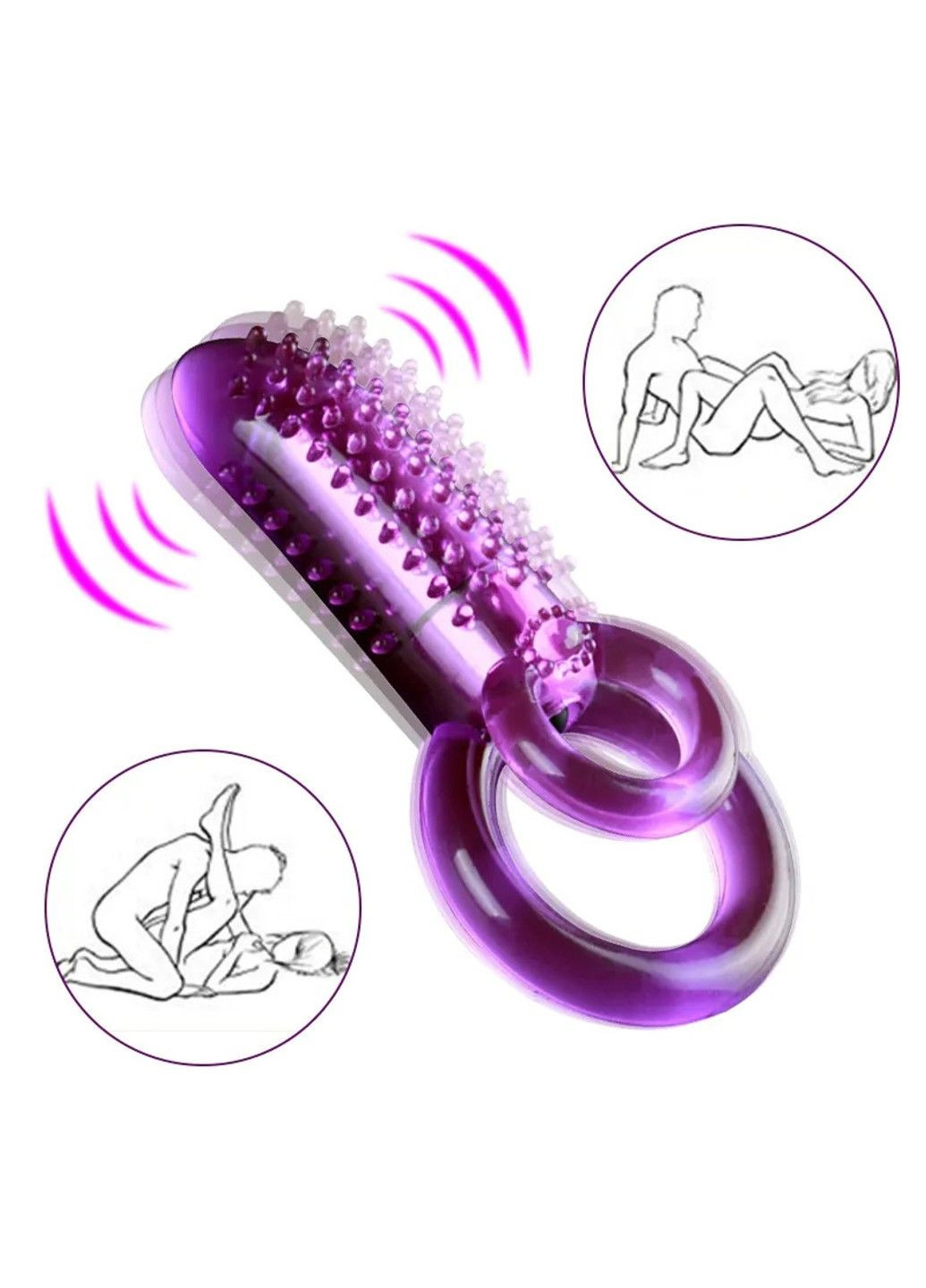 Подвійне ерекційне кільце зі стимуляцією клітора We Love (284279421)