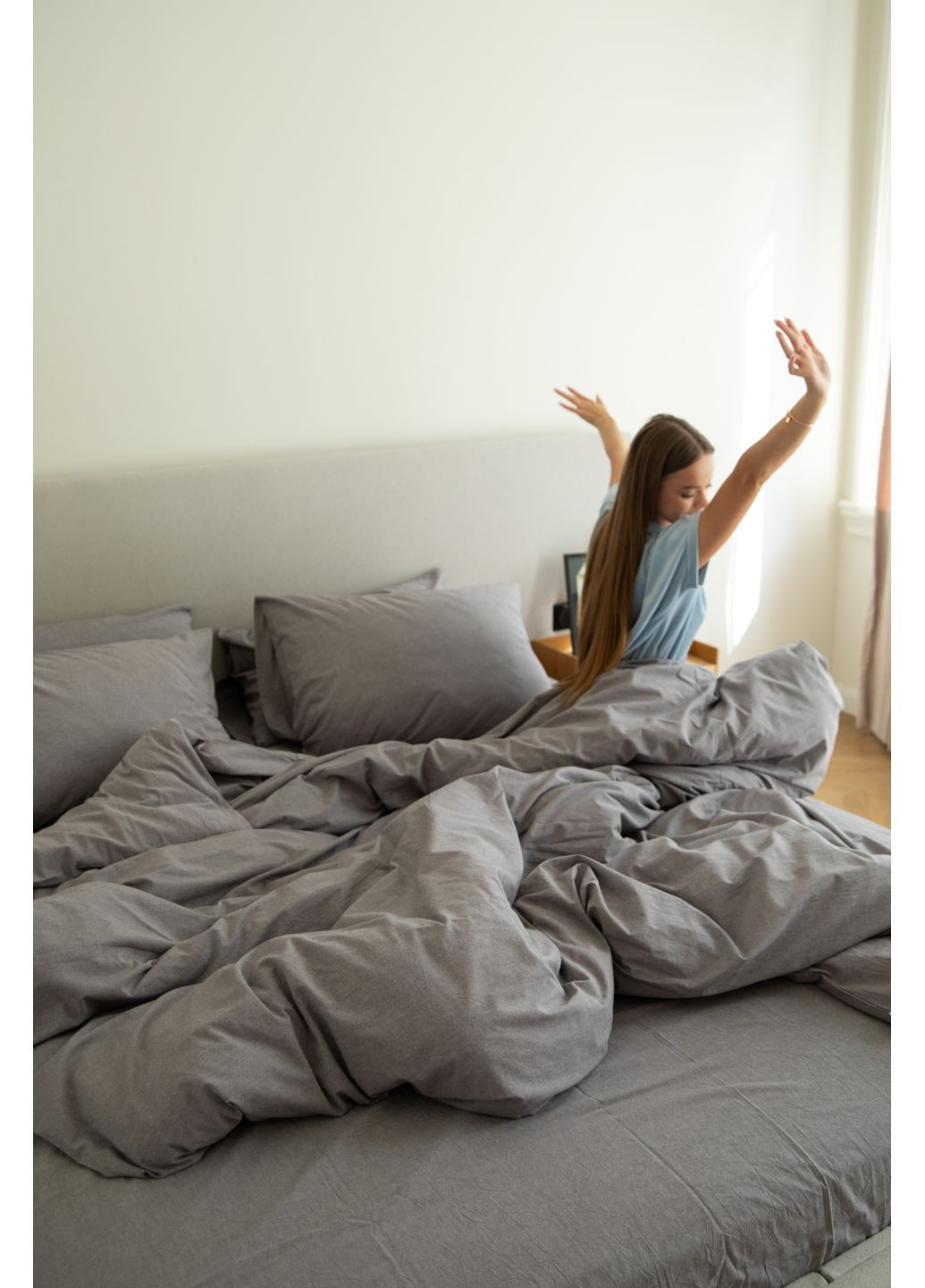 Постельное белье вареный хлопок "Белый" Семейный, Классическая простыня, наволочки 50х70 IN.HOME_UA (371141827)