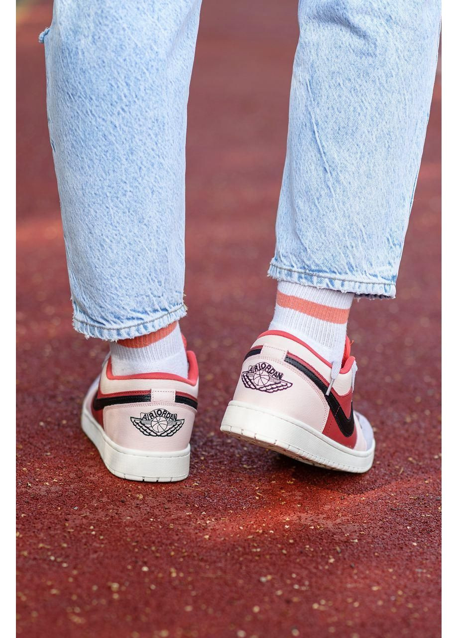 Бежеві Осінні кросівки чоловічі nike air jordan retro 1 low canyon rust найк аір джордан No Brand