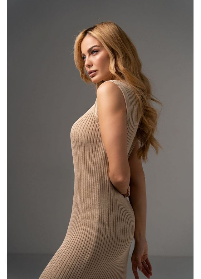 Розовое платье 2747 шоколадный Triko Bakh