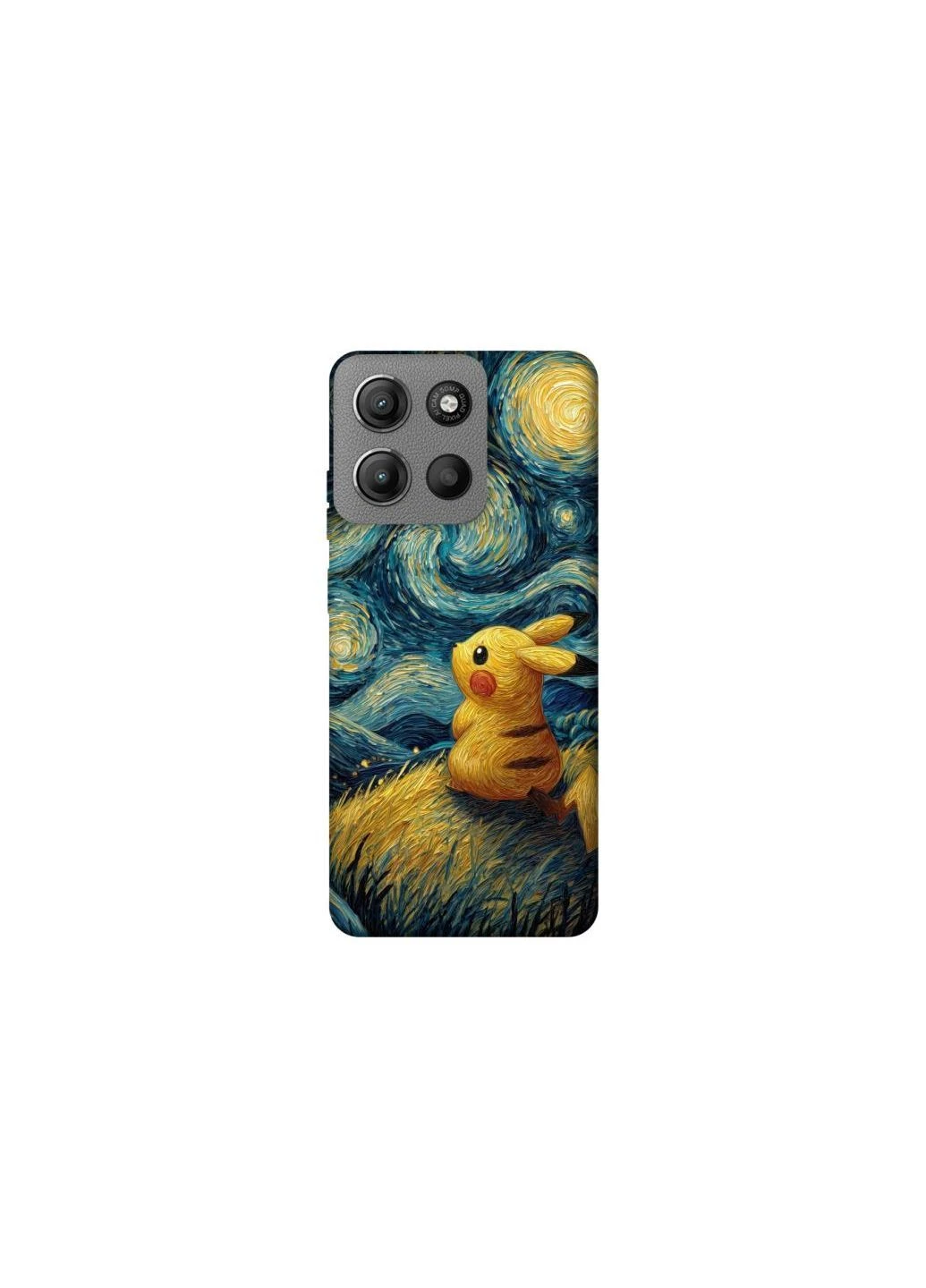 Чохол на Motorola Moto G15 4G Pikachu and Van Gogh Frontalka (362028671)