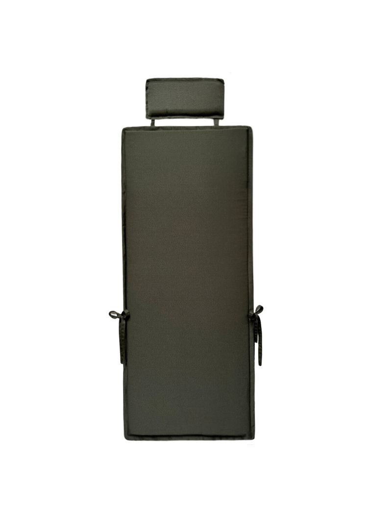 Матрац для лежака шезлонга з підголівником 150х50х3 см хакі No Brand (324830444)