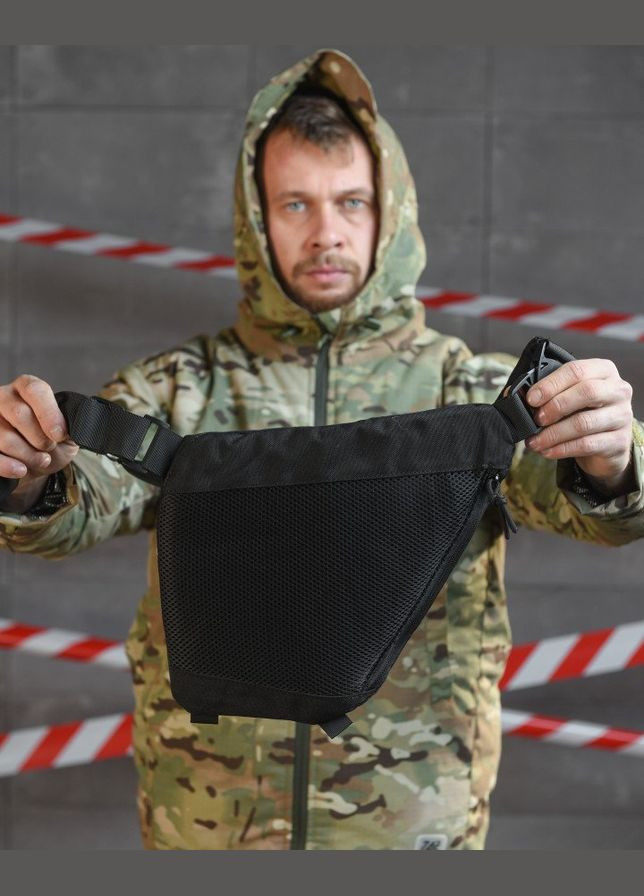 Тактична чоловіча сумка через плече чорна No Brand (322403073)