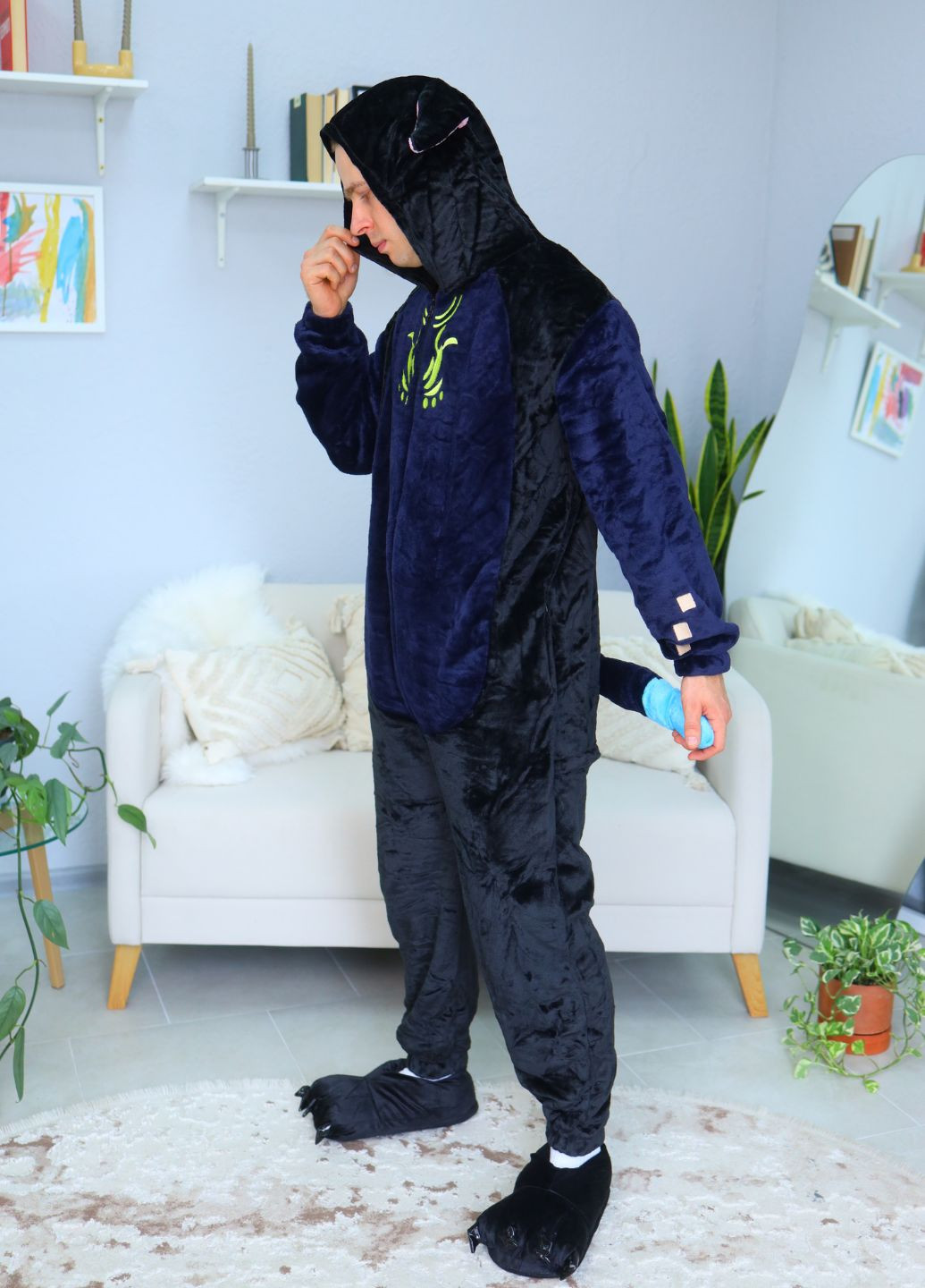 Кігурумі піжама з вушками Тігнарі на блискавці чоловіче (1117/1) My Kigu (360606120)