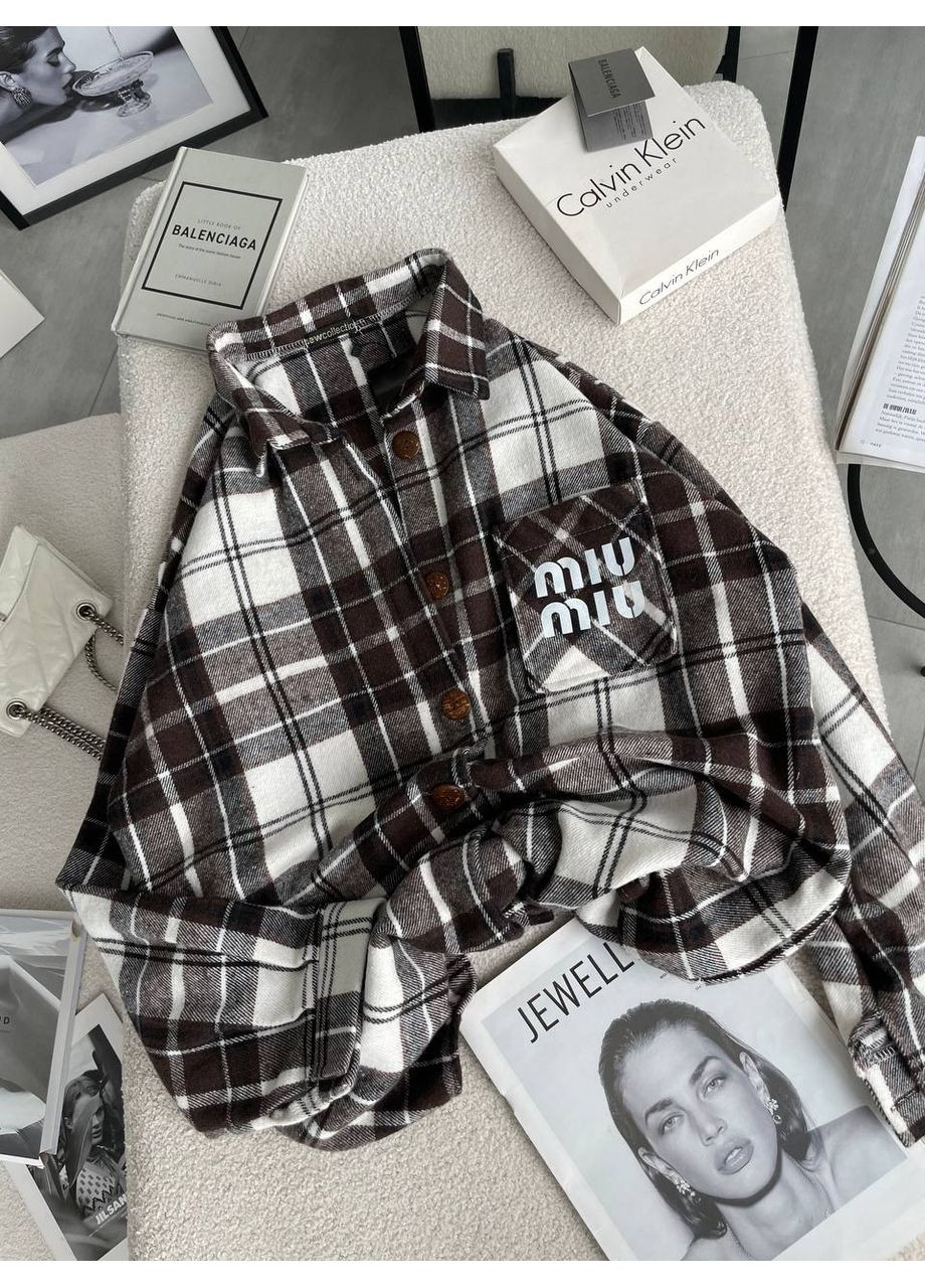 Стильна жіноча сорочка-оверсайз у клітинку Україна (361071217)