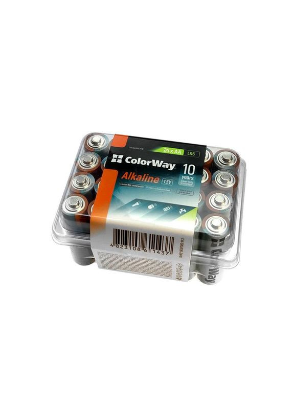 Батарейка Alkaline Power AA/LR06 Plactic Box 24шт Colorway (370619322)
