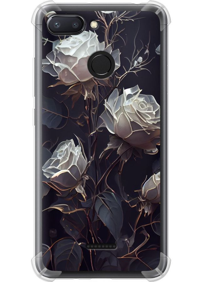 Силіконовий протиударний с посиленими кутами чохол 'Троянди 2' для Endorphone Xiaomi Redmi 6 (258567656)