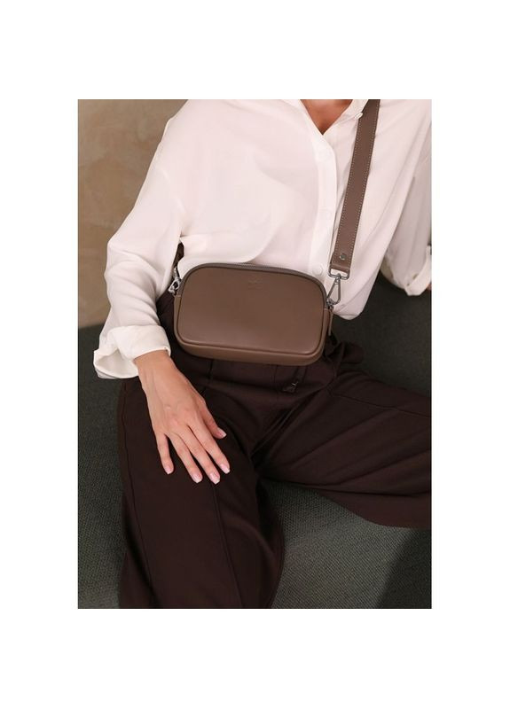 Сумка женская через плечо кожаная поясная/кроссбоди Holly темно-бежевая The Wings (302007395)