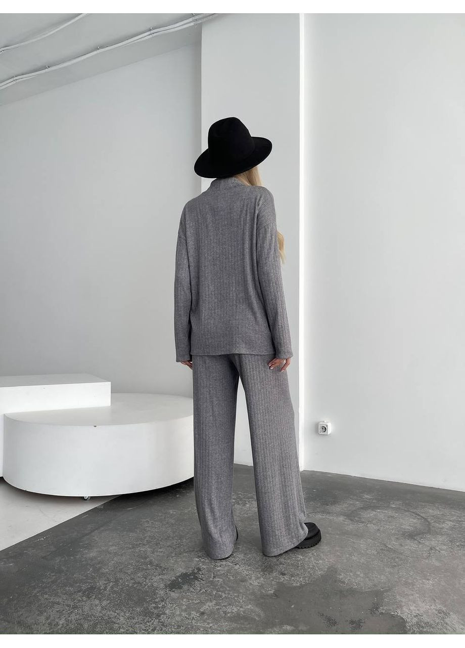 Женский трикотажный костюм из ангоры (широкий рубчик) — фото вживую, размерная сетка в описании. GD/GL Модний простір (364965837)