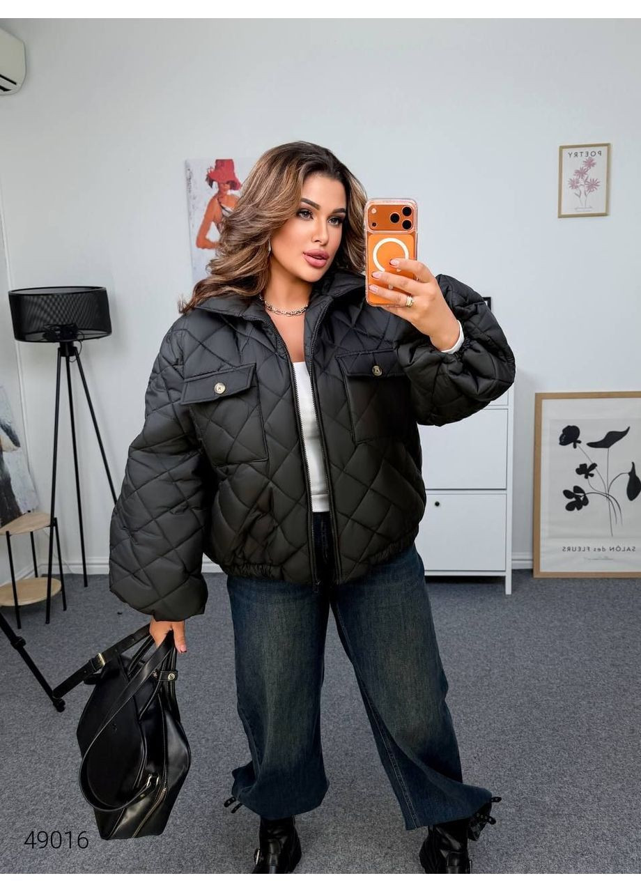 Бомбер женский с широкими рукавами Byron на молнии (365254338)