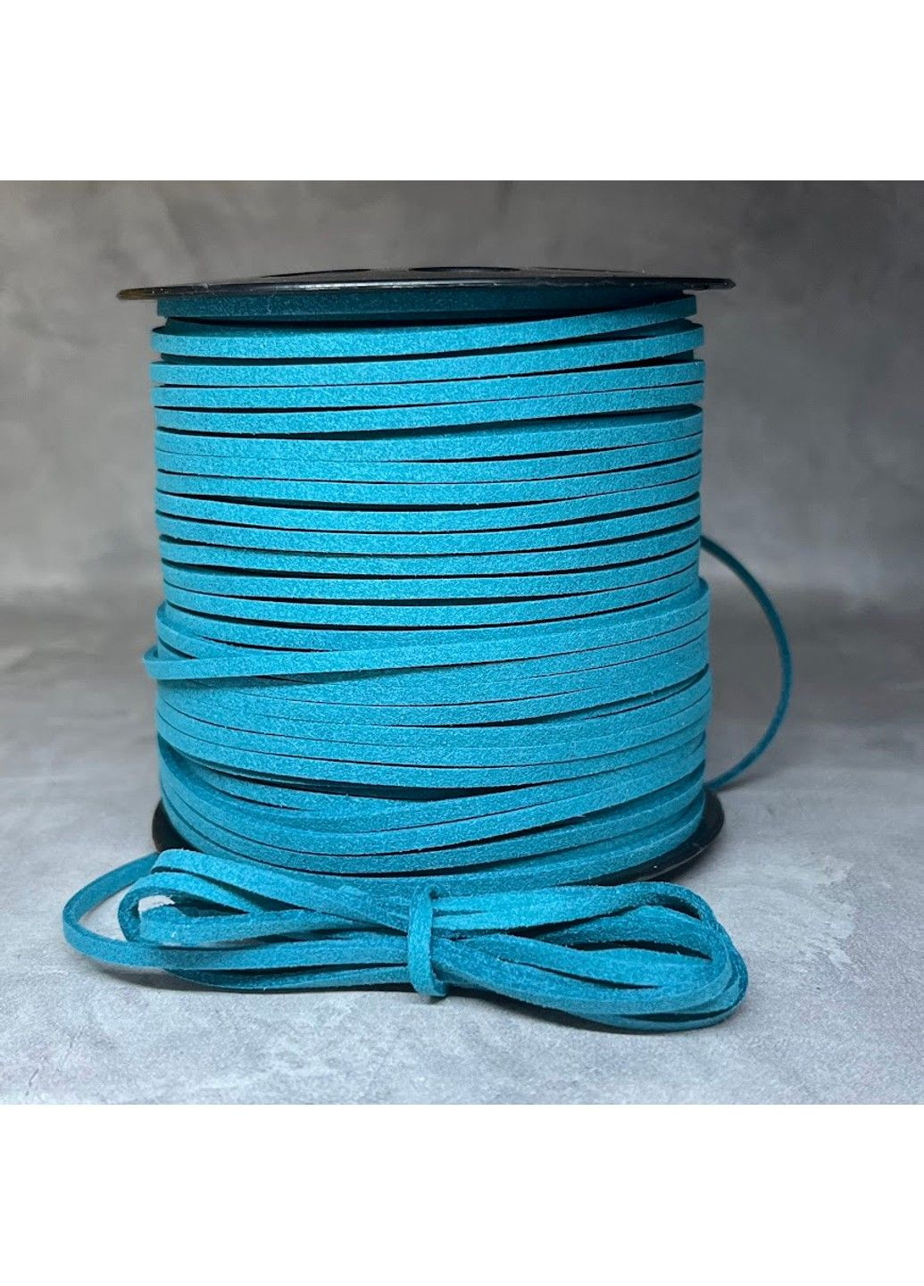 Замшевый шнур 3 мм, цвет- темно-бирюзовый, арт 017624, 1 метр No Brand (316260447)