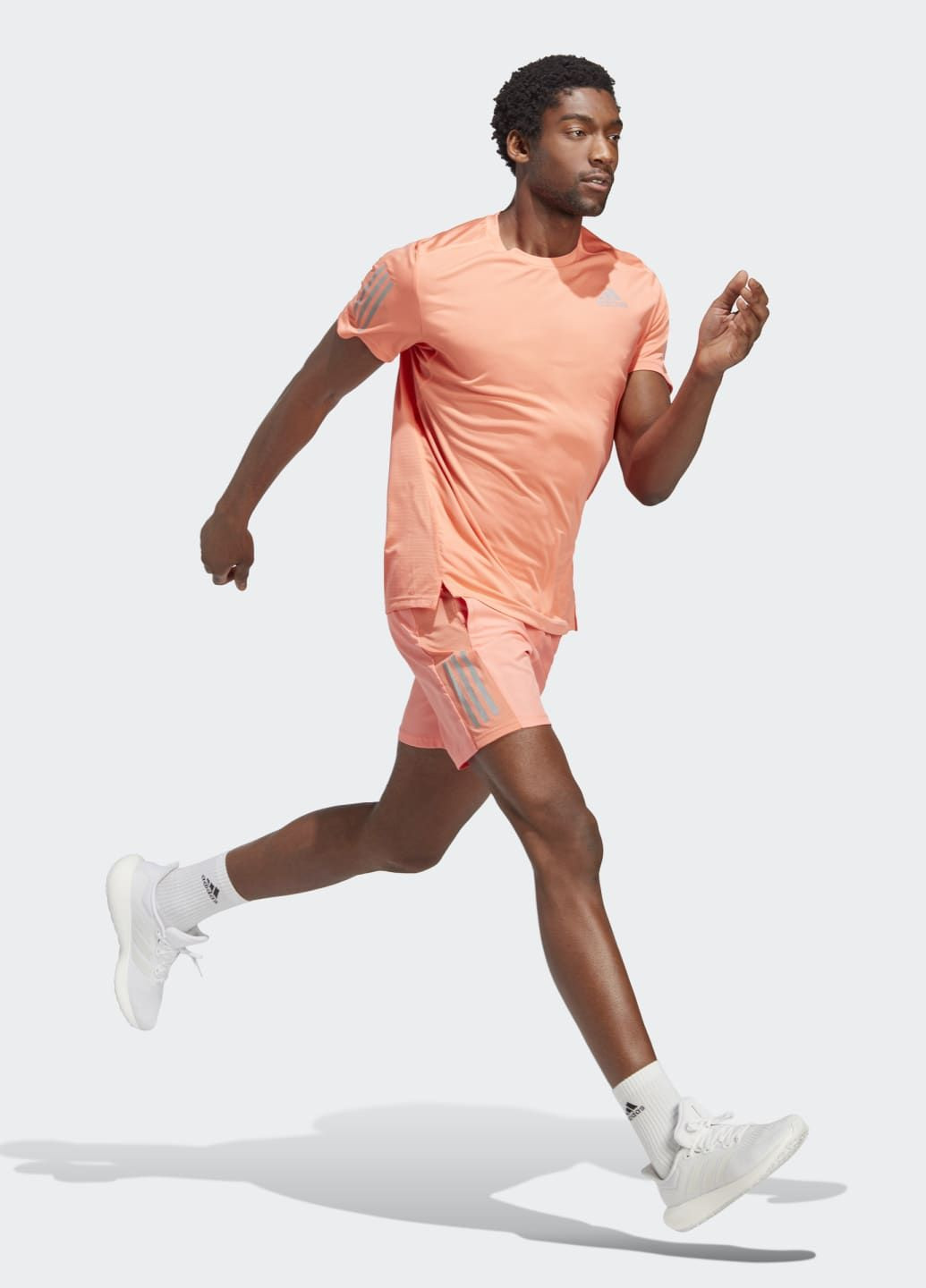 Оранжевая футболка для бега own the run adidas