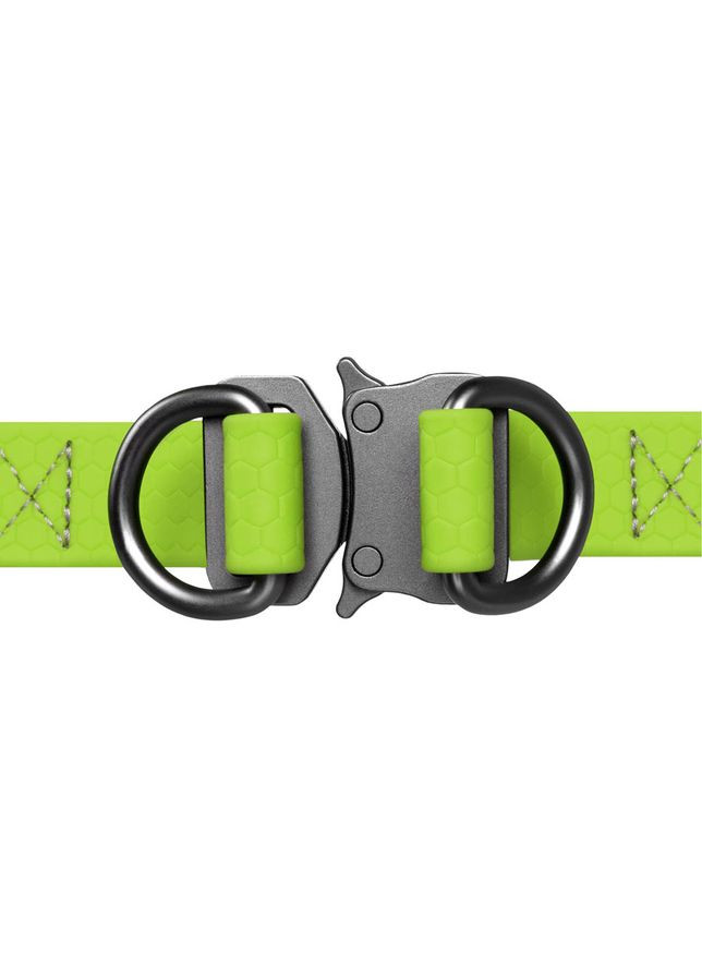 Шлея для собак водостійка Waterproof, c QR паспортом, металічна пряжка-фастекс, Ш 15 мм, Дов 40-55 см салатовий WAUDOG (326836907)