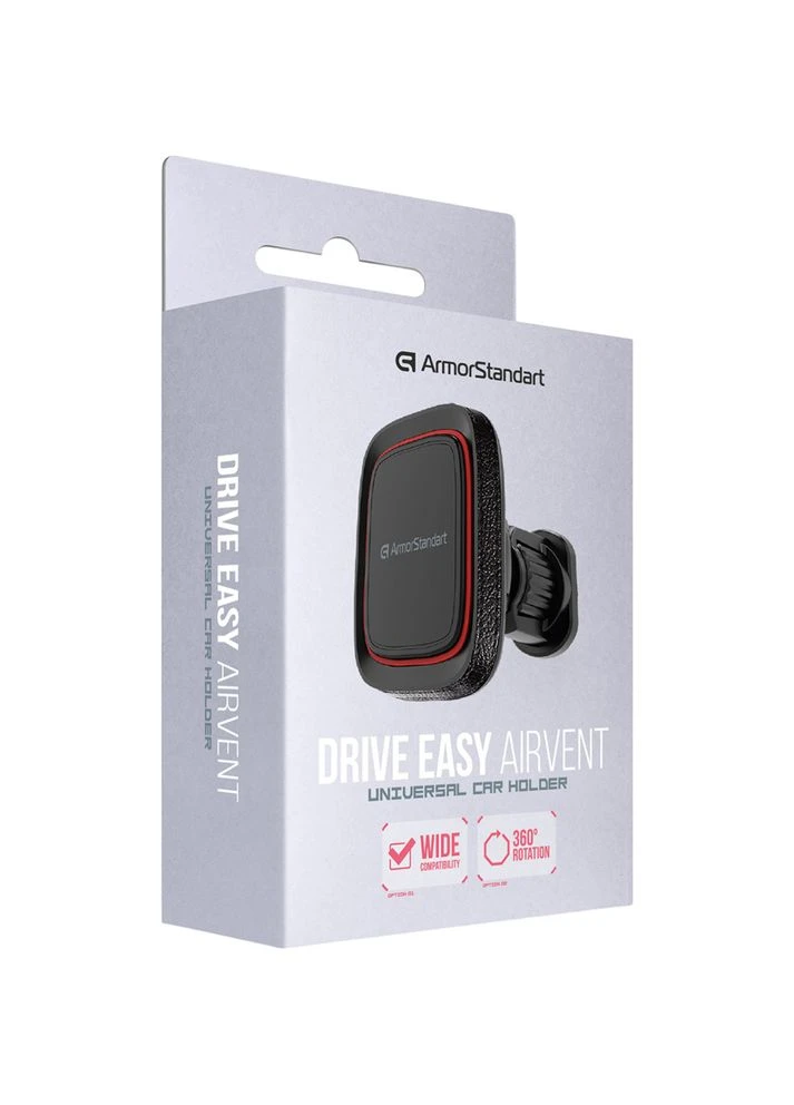 Автодержатель DriveEasy Airvent Leather Black (ARM89001) ArmorStandart (385355513)