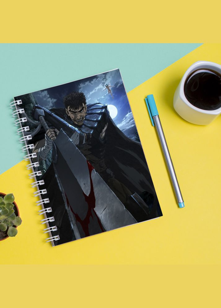 Скетчбук Sketchbook (блокнот) для малювання з принтом Серіал Берсерк Kenpuu Denki Berserk Кавун блокнот для малювання (316133621)