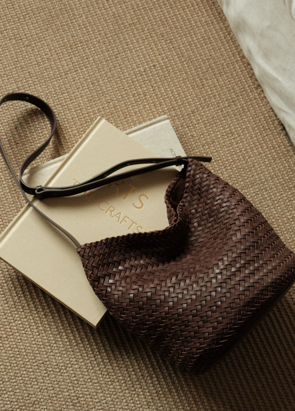 Плетена жіноча сумка з натуральної шкіри, ручна робота, сумка-відро One (342058780)