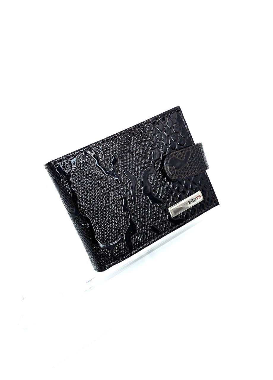 Чоловіча візитниця з натуральної шкіри 408-06 коричнева 10 х 8 х 2 Karya (367263543)