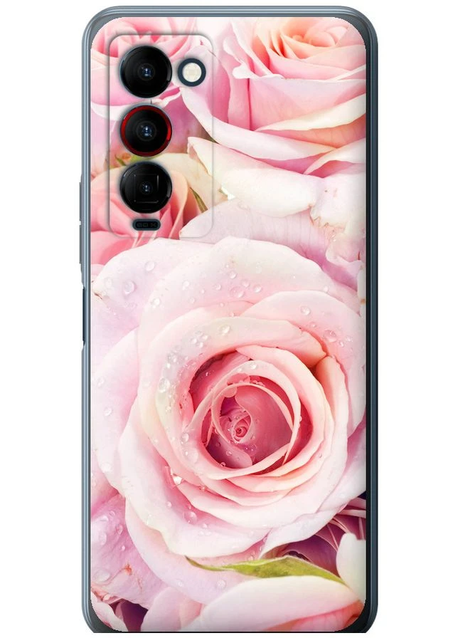 Силиконовый чехол 'Розы' для Endorphone Tecno Camon 18 Premier (378342536)
