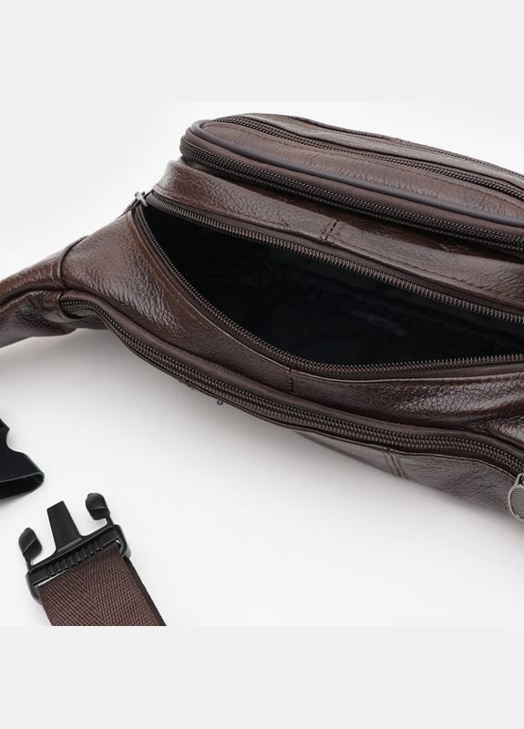 Мужская кожаная сумка на пояс K18015br-brown Keizer (311552956)