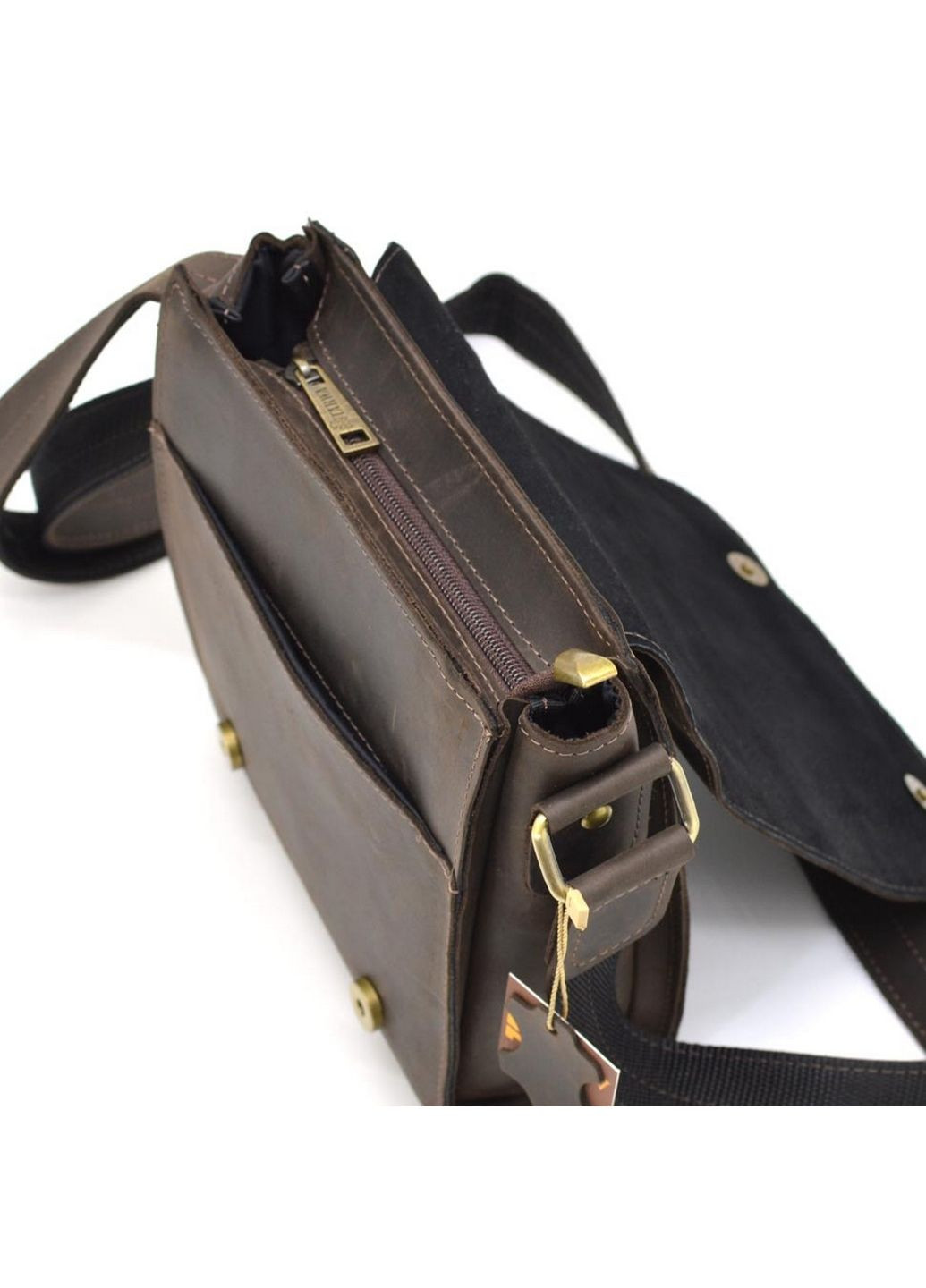 Чоловіча шкіряна сумка через плече 26х22х6 см TARWA (315871034)