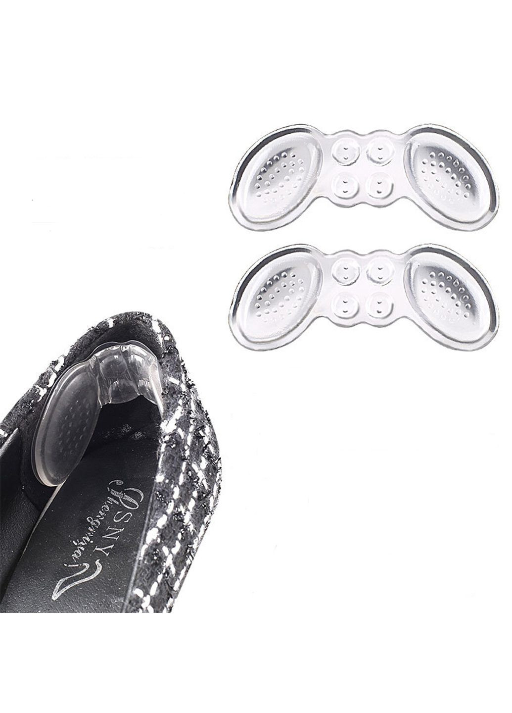 Силиконовые самоклеящиеся вкладыши на пяту в женские туфли от натирания или для уменьшения размера 6мм No Brand (314872858)