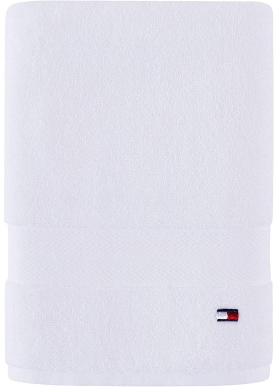 Tommy Hilfiger рушник банний modern american solid cotton bath towel біле білий виробництво -