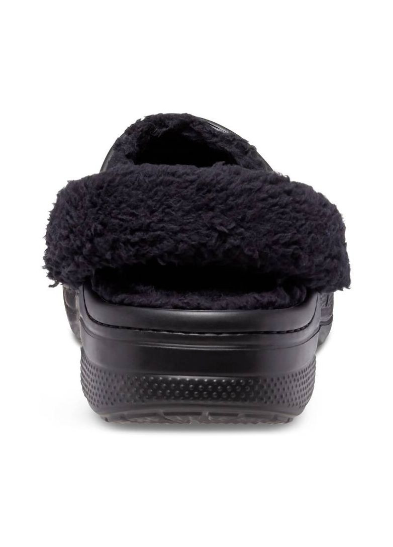 Черные сабо baya lined fuzz-strap clog black 206633 Crocs