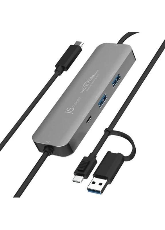 Концентратор USB-C + USB A to 2xUSB + USB-C switch hub (JCH462-N) J5create (399340002)