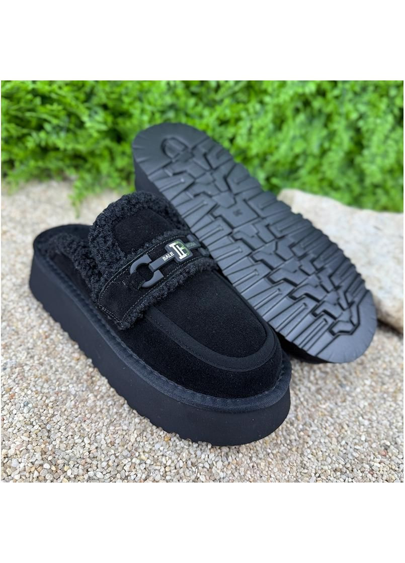 Жiночi офiснi уггi теддi хутро Е-005080-1 Чорнi No Brand (360602559)