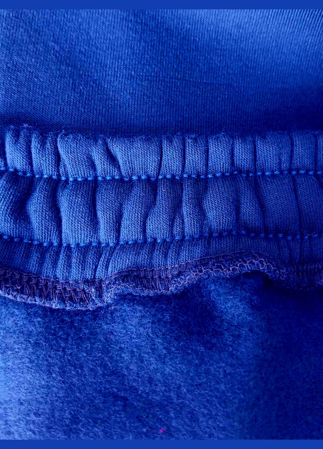 Спортивные женские штаны на флисе с карманами низ на резинке, цвет синий, трехнитка на флисе No Brand (317708123)