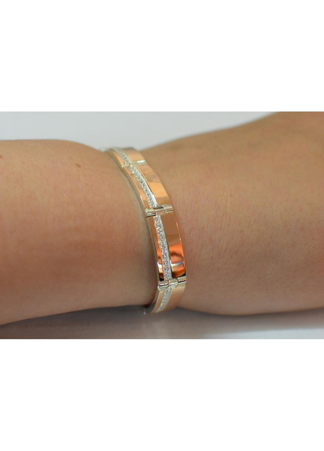 Серебряный браслет с золотыми вставками Silver Style (367113145)