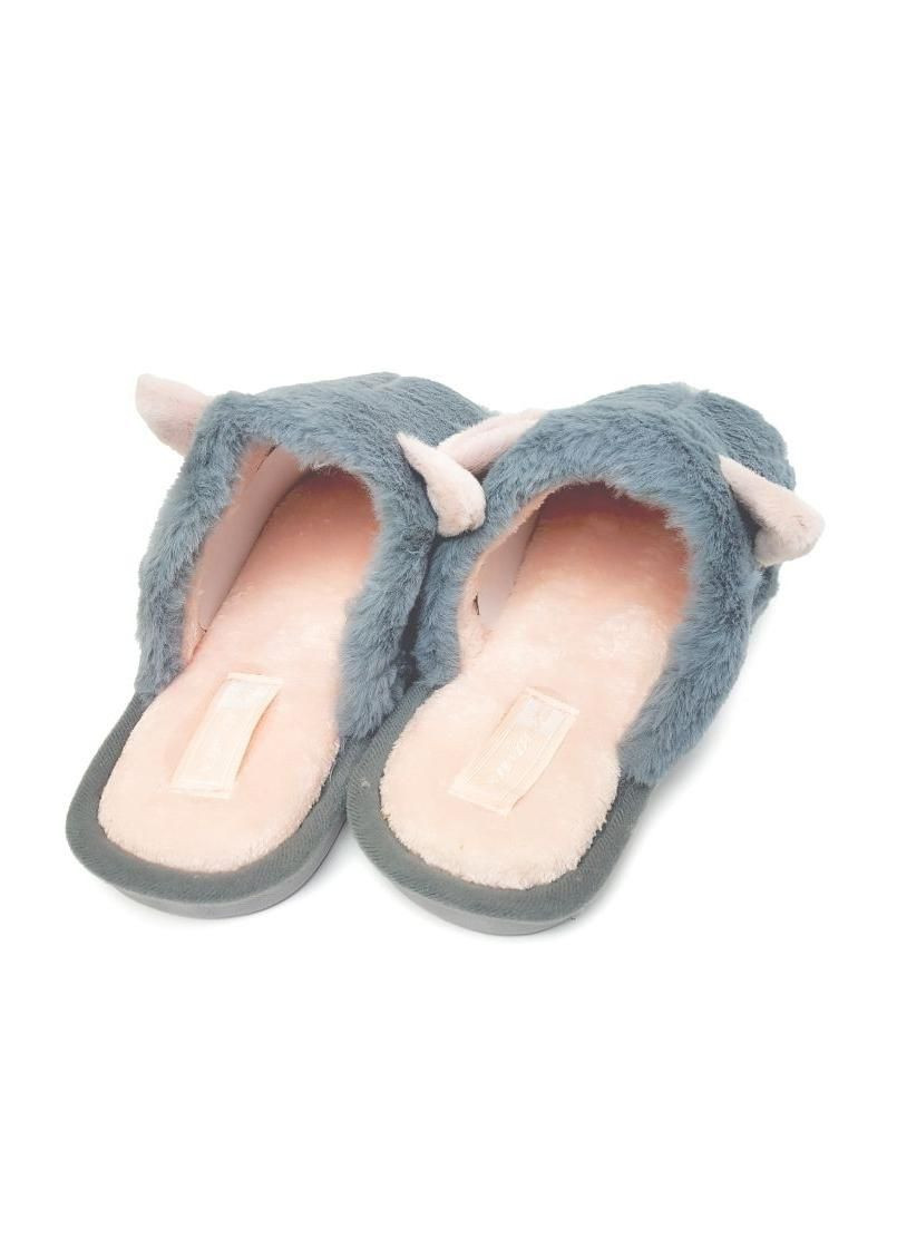 Серые домашние тапочки женские серые 3483 Jomix